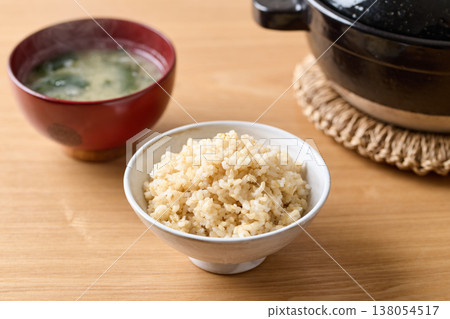 Brown rice served in a bowl Brown rice served in a bowl 138054517