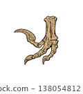 Fossil of a Velociraptor's hind leg 138054812