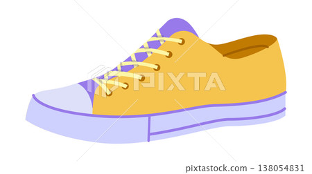 Low top canvas sneakers shoe flat. Fresh colorful footwear for festival, travel, warm season wardrobe for man woman Low top canvas sneakers shoe flat. Fresh colorful footwear for festival, travel, warm season wardrobe for man woman 138054831