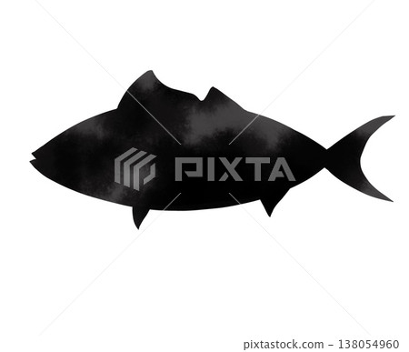 鰹魚水彩風格剪影插圖(紋理素材) 鰹魚水彩風格剪影插圖(紋理素材) 138054960