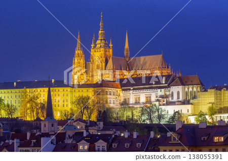 Charles Bridge and Prague Castle over Vltava River at dawn in Prague, Czech Republic Charles Bridge and Prague Castle over Vltava River at dawn in Prague, Czech Republic 138055391