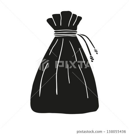 Vector hand drawn sketch doodle pouch Vector hand drawn sketch doodle pouch 138055436