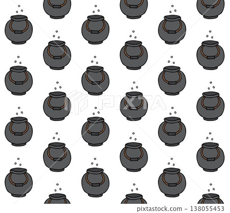Vector seamless pattern of hand drawn witch bowl Vector seamless pattern of hand drawn witch bowl 138055453