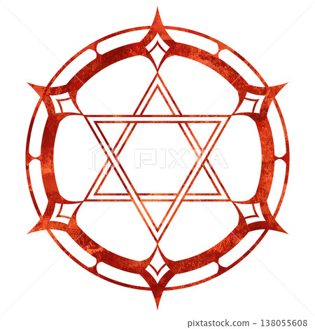 簡易魔法陣（紅色） 138055608