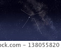 A realistic starry sky background featuring the constellation Aquila and its constellation lines. 138055820
