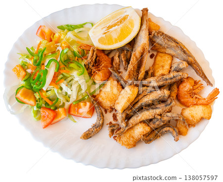 Grilled seafood and fish are specialty at coastal restaurant Grilled seafood and fish are specialty at coastal restaurant 138057597