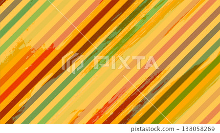 Retro-style colorful diagonal striped abstract background 138058269