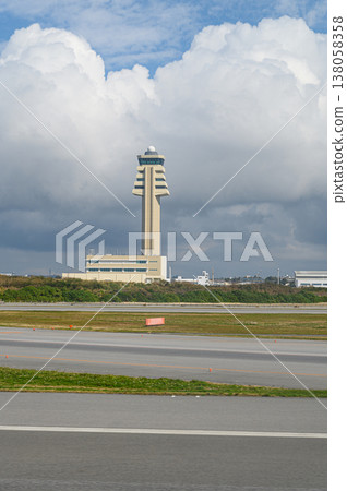 Naha Airport control tower; airport scenery 138058358