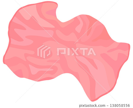 Simple pink towel illustration (vector material) Simple pink towel illustration (vector material) 138058556