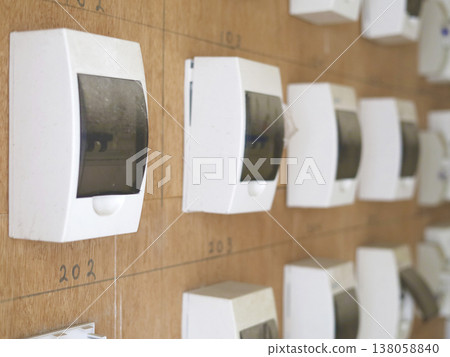 Close Up of Electrical Meter Panel Close Up of Electrical Meter Panel 138058840