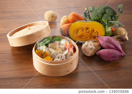 Image of steamed vegetables 138058886