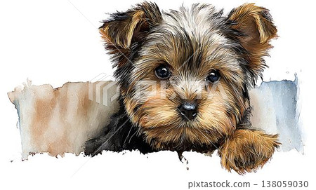 watercolor portrait of a dog 138059030