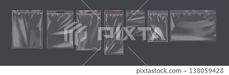 Variety of Transparent Zipper Storage Bags Variety of Transparent Zipper Storage Bags 138059428
