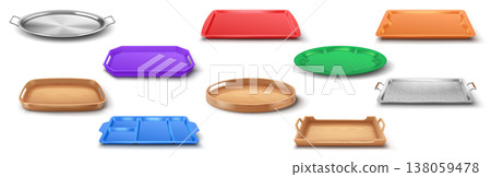 Assortment of Various Serving Trays Assortment of Various Serving Trays 138059478