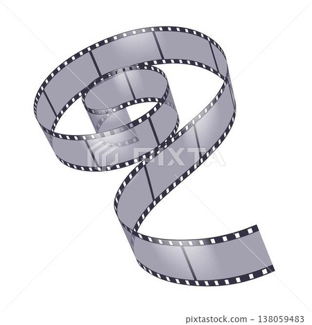 Curved Film Strip Illustration Curved Film Strip Illustration 138059483