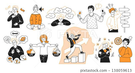 People Illustrating Various Emotional States 138059613