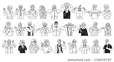 Collection of Diverse Facial Expressions Collection of Diverse Facial Expressions 138059797