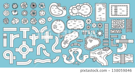 Landscape Design Elements in Modern Style 138059846