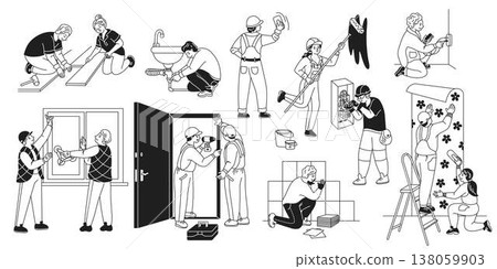 Various Home Renovation Tasks 138059903