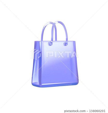 Stylish Blue Shopping Bag Illustration 138060201