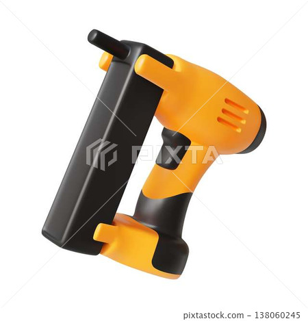 Cordless Nail Gun Illustration in 3D Style Cordless Nail Gun Illustration in 3D Style 138060245