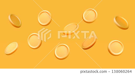 Floating gold coins seamless pattern background Floating gold coins seamless pattern background 138060264