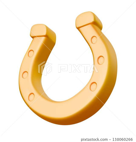 Golden Horseshoe for Good Luck Symbol Golden Horseshoe for Good Luck Symbol 138060266