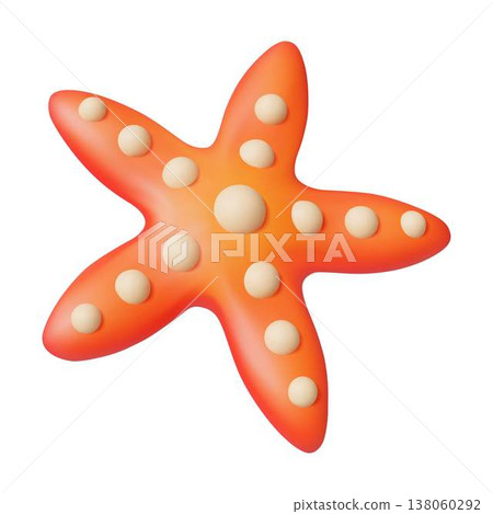 Vibrant Starfish with Spotted Details 138060292