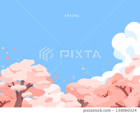 A clean and minimal vector illustration of a cherry blossom tree A clean and minimal vector illustration of a cherry blossom tree 138060324
