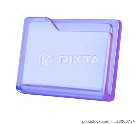 Transparent Blue Folder Icon Illustration 138060754