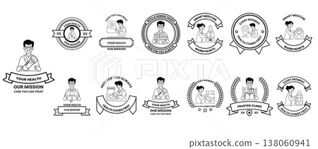 Young boy sits at a desk, focused on writing 138060941