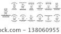 Black and white vector icons show shopping cart symbols 138060955