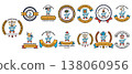 Collection of vintage-style lab icons 138060956