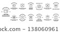 Monochrome logo set for businesses or brands 138060961