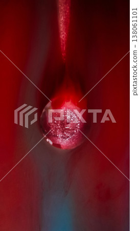Glitter ball. Paint spill. Blur red blue color ink fog sparkling round texture vibrant water drip fluid flow on abstract light art background. Glitter ball. Paint spill. Blur red blue color ink fog sparkling round texture vibrant water drip fluid flow on abstract light art background. 138061101