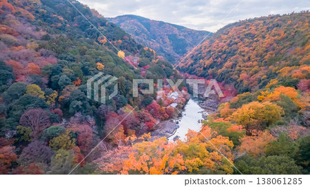 NOV 28 2025 Scenic River Gorge of Rankyo in Kyoto 138061285