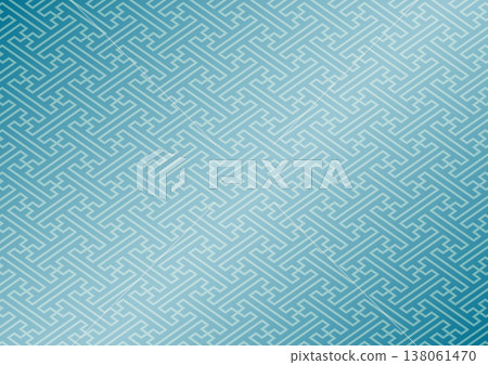 A celadon-colored Japanese-style background template featuring a sayagata pattern. A celadon-colored Japanese-style background template featuring a sayagata pattern. 138061470