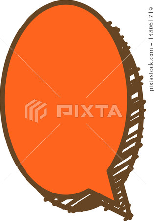 A single circular icon of a graffiti-style speech bubble. A single circular icon of a graffiti-style speech bubble. 138061719