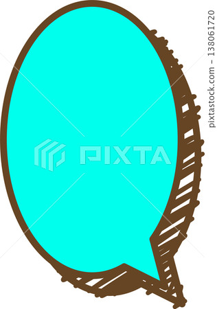 A single circular icon of a graffiti-style speech bubble. 138061720