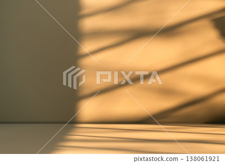 Brown Floor Minimal Pastel Podium Background Product Light Abstract Shadow Leaf Wallpaper Gradient Wall Concept Table Product Pattern Minimal Mockup Elegant Empty Platform Kitchen Backdrop Loft. 138061921