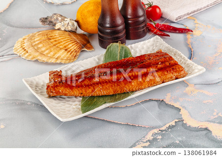 Smoked unagi eel in sause Smoked unagi eel in sause 138061984