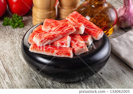 Crab meat sticks - fish surimi Crab meat sticks - fish surimi 138062005