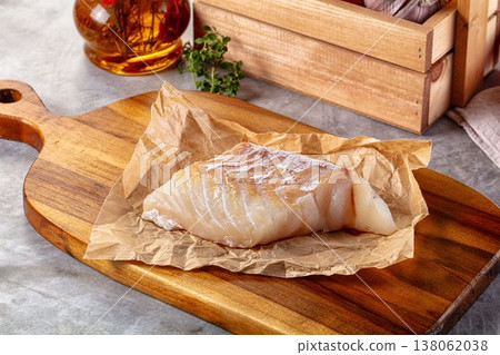 Raw cod fish fillet for cooking Raw cod fish fillet for cooking 138062038