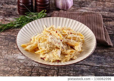 Creamy pasta Alfredo with chicken Creamy pasta Alfredo with chicken 138062096