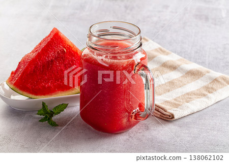Watermelon sweet smoothie in the glass Watermelon sweet smoothie in the glass 138062102