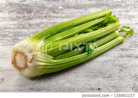 Vegan cuisine - green celery stem 138062157