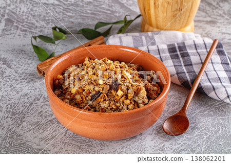 Dry Muesli granola snack with cereal, nuts and berries 138062201