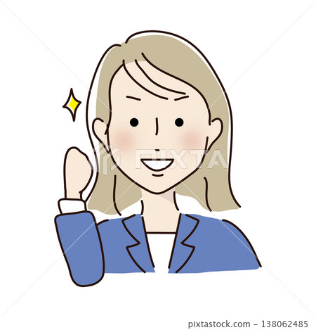 穿著西裝的女人做膽量姿勢 穿著西裝的女人做膽量姿勢 138062485
