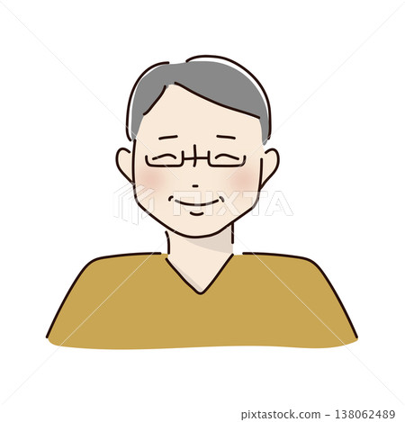 一位戴著眼鏡、微笑的男士 一位戴著眼鏡、微笑的男士 138062489