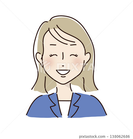 A woman in a suit with a smiling face A woman in a suit with a smiling face 138062686